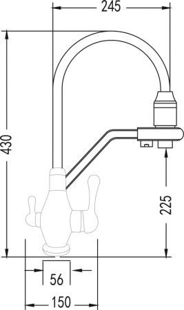 Смеситель для мойки Rose R858H
