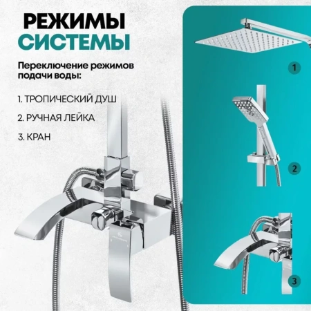 Душевая система Grocenberg GB7007 Хром
