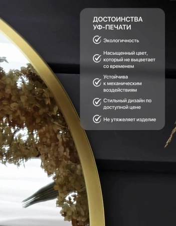Зеркало EMZE Led с подсветкой и УФ-окантовкой 50x100 (золото)