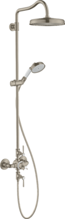 Душевая система Showerpipe 240 Axor Montreux. с термостатом и верхним душем. шлифованный никель 16572820