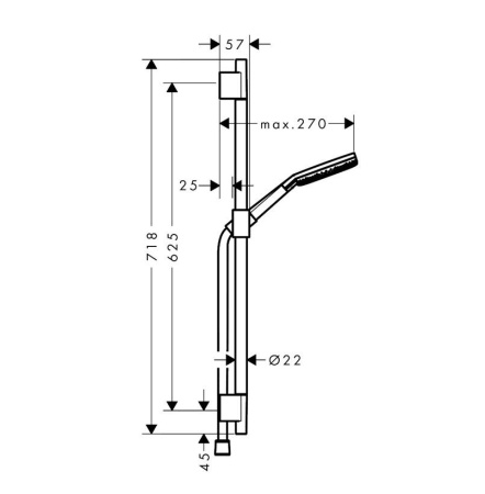 Душевой гарнитур Hansgrohe Alive Select S 24602670 черный матовый