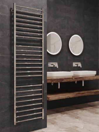 Полотенцесушитель водяной Stinox Classic Luxe 500x1800, нижнее подключение, хром, 1/2" ВР (внутренняя резьба), 24 перекладины