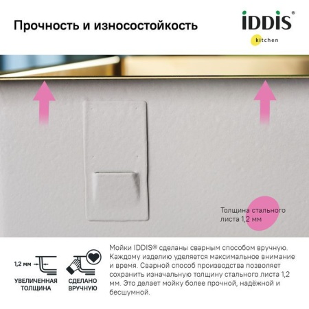 Мойка IDDIS 740х440 Edifice EDI74B0i77