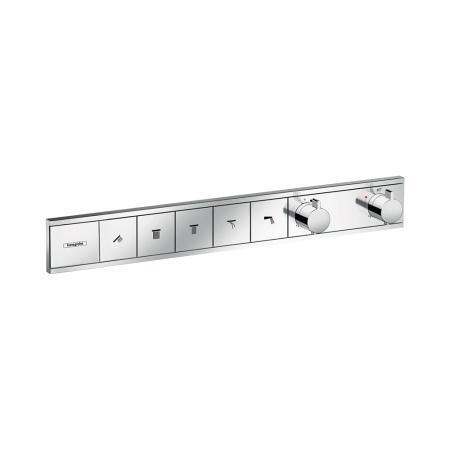 Hansgrohe RainSelect Термостат для душа скрытого монтажа с 5 кнопками хром-белый матовый 15384700