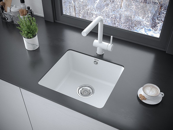 Мойка UNTER 50, IT-GRANIT, PM204543-WH, белый, 455х435, подст. мон. Paulmark