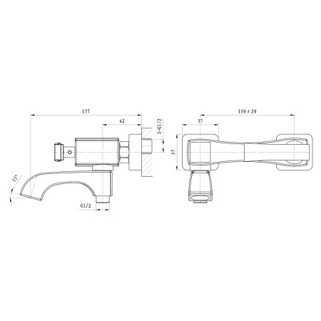 Смеситель для ванны WONZON & WOGHAND Triumph, Хром (WW-563101-CR)