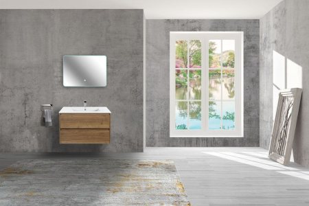 Тумба под раковину Vincea Gio 800 подвесная, 2 выкатных ящика soft-close, T.Oak
