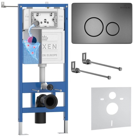 Комплект 4 в 1 RoxenBath StounFix Dual Fresh 868304 (состоит из: 710200, Steel 420260G)
