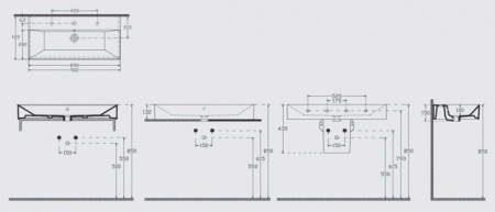 Раковина ISVEA SistemaZ Frame накладная 900*422*150 1 цвет белый 10SF50090SV