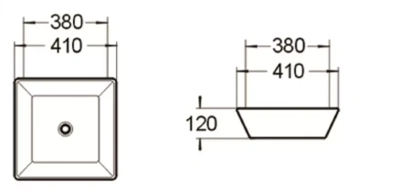 Раковина керамическая (накладная)  SantiLine SL-1014