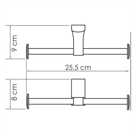 Держатель туалетной бумаги двойной WasserKRAFT Leine K-5096D