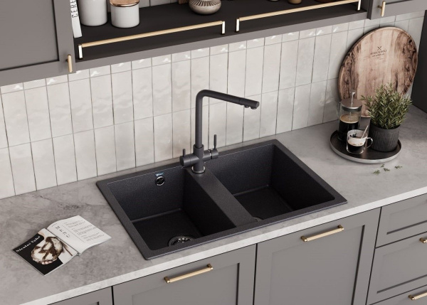 Кухонная мойка Ulgran U-608-308, черный