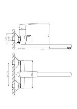Смеситель для ванны Haiba HB22587