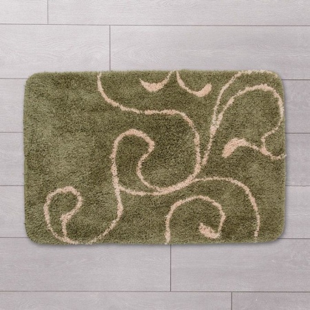 Коврик для ванной комнаты IDDIS Flower Lace 60х90 см микрофибра green 412M690I12