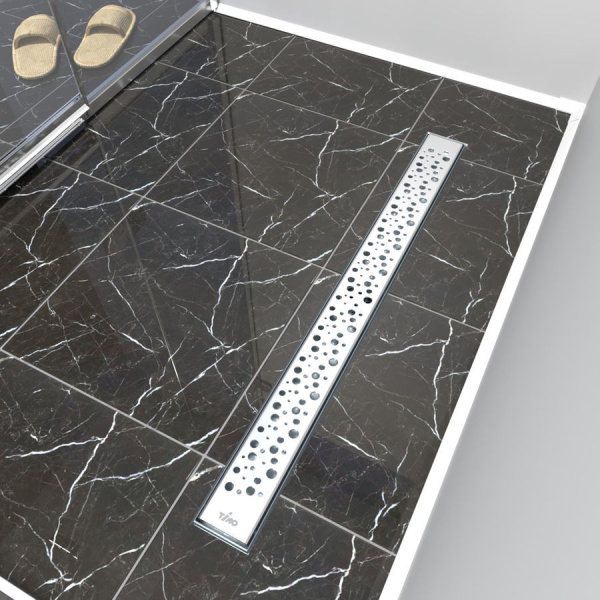 Комплект водоотводящий желоб DP20-700 из нержавеющей стали + Декор. решетка DR20-700 70СМ