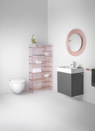 Подвесной электронный унитаз Cleanet Riva 39,5х60 см, белый матовый, безободковый, функция биде, с сиденьем 8.2069.1.757.000.1