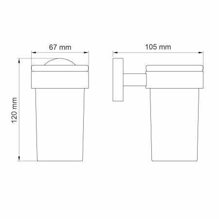 Подстаканник одинарный WasserKRAFT Asphe K-77728
