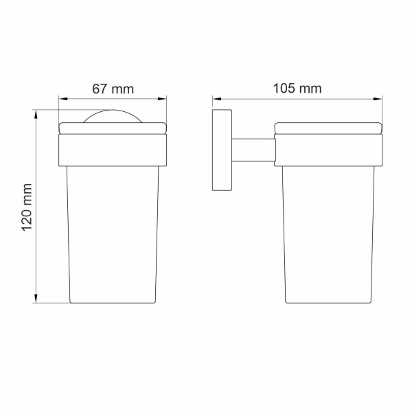 Подстаканник одинарный WasserKRAFT Asphe K-77728