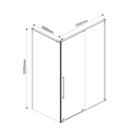 Душевой уголок Vincea Arno VSR-1A1013CL, 1300*1000, хром, стекло прозрачное