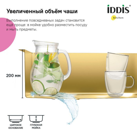 Мойка IDDIS 210х440 Edifice EDI21B0i77