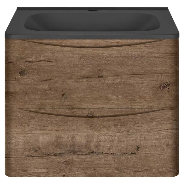 Тумба под раковину Vincea Paola 600 подвесная, 2 выкатных ящика soft close, V.Oak