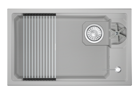 Мойка для кухни Granula Kitchen Space Rinzer 7309RU арктик, 73х45 см, прямоугольная