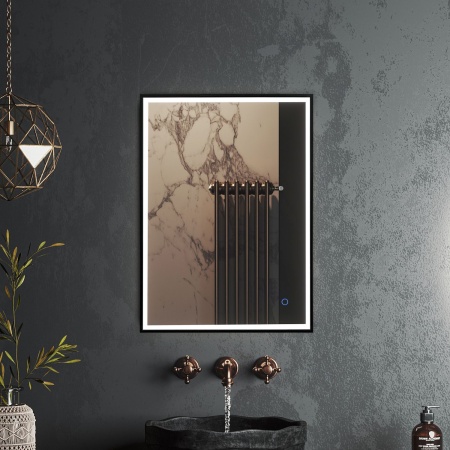 Зеркало RoxenBath Sigma (60x80) в черной алюминиевой раме