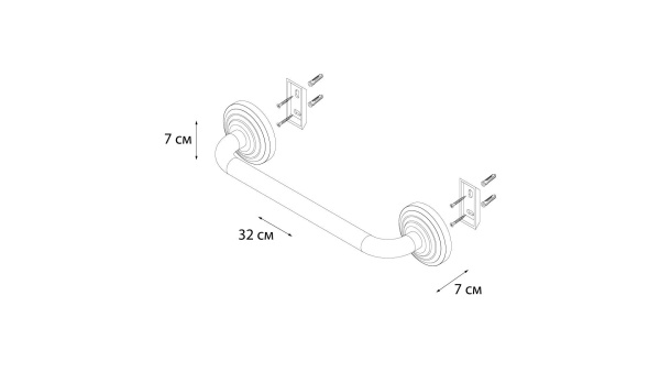 Поручень для ванны Fixsen Retro FX-83817