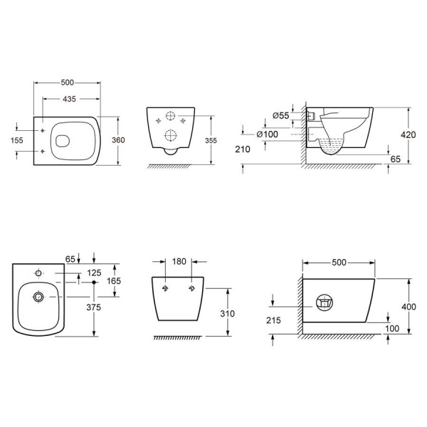 Комплект 2 в 1 Lavinia Boho Aveo Rimless 21031008