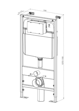 Инсталляция рамная D&K Berlin DI8055119 550x100x1190