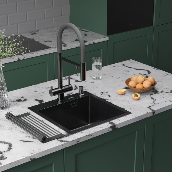 Кухонная мойка Roxen Simple 45 PVD (графит)