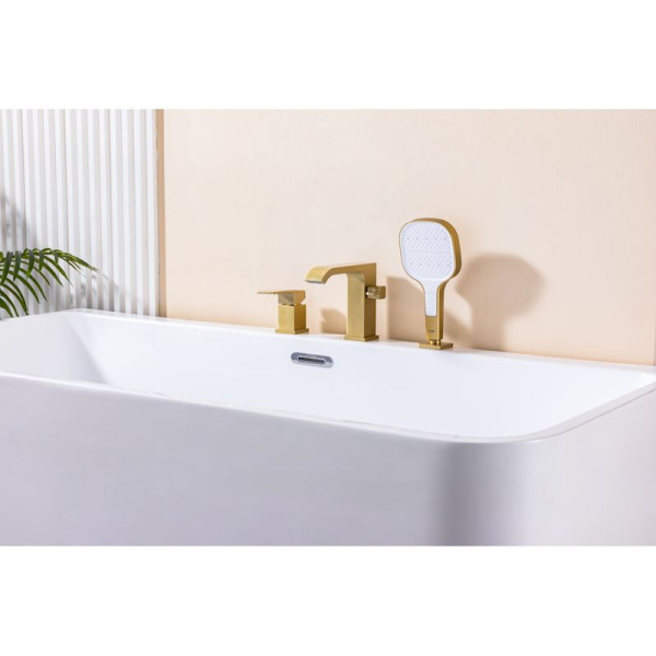 Смеситель на борт ванны Raglo R02.31.03, золотой сатин