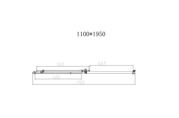 Душевая дверь Vincea Slim-N VDS-4SN110CL, 1100, хром, стекло прозрачное