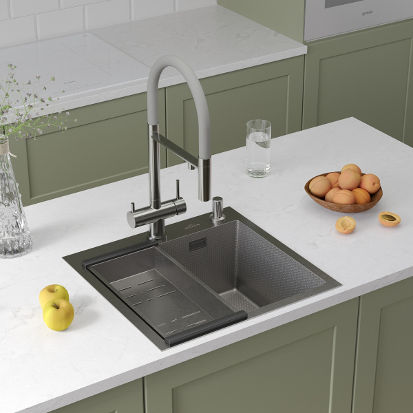 Кухонная мойка Roxen Snake 50 (текстурное покрытие)