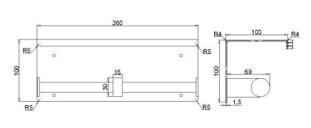 Держатель туалетной бумаги двойной с полкой RUSH Edge ED77142A