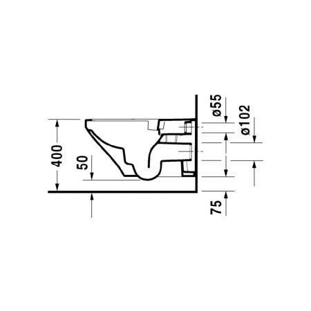 Duravit DuraStyle Унитаз подвесной Rimless длина 62 см 2542090000