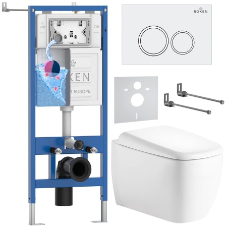 Комплект 6 в 1 RoxenBath StounFix Dual Fresh 968507 (состоит из: 710200, Santi 410260W, 530220-02)