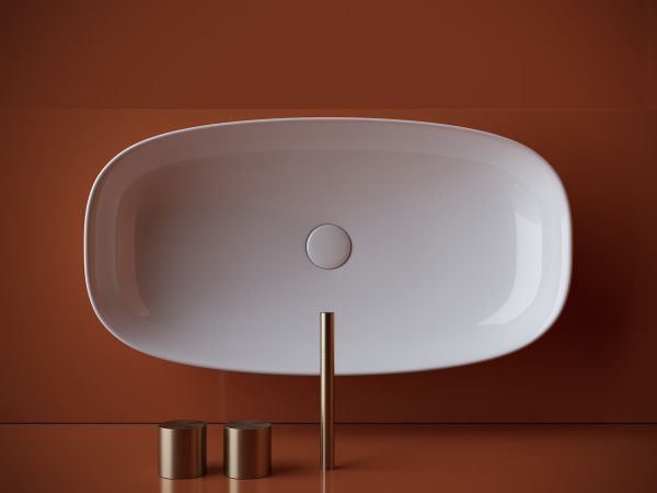 Умывальник Ceramicanova чаша накладная овальная Element 600x380x140мм