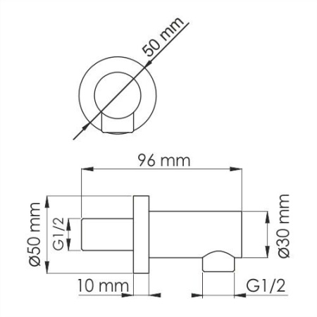 Подключение шланга для душа WasserKRAFT Isar A111