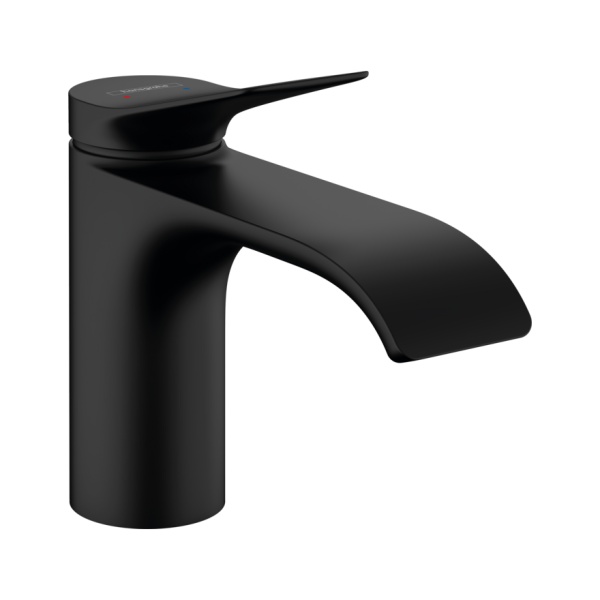 Hansgrohe Vivenis Смеситель для раковины 80 со сливным гарнитуром черный матовый 75010670