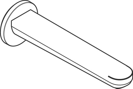 Hansgrohe Rebris S Излив на ванну черный матовый 72430670