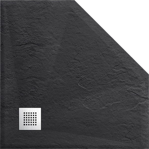 Поддон для душа из искусственного камня Vincea VST-4SP1010A, 1000*1000*25, антрацит