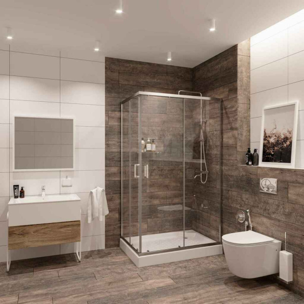 Душевое  ограждение Niagara Nova NG-6681-08 (100*80*195) прямоугольник, двери раздвижные