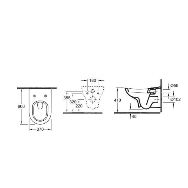 Унитаз подвесной Villeroy&Boch My Nature 561010R1