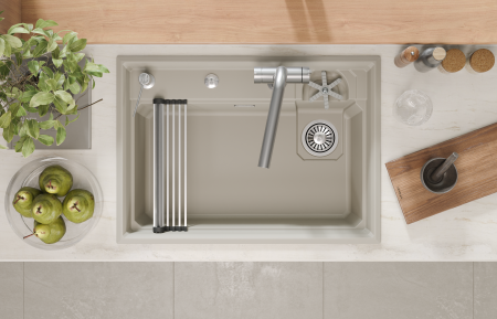 Мойка для кухни Granula Kitchen Space Rinzer 7308R креман, 73х52 см, прямоугольная