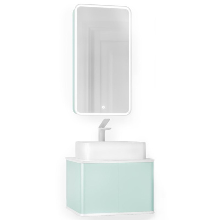 Тумба под раковину Jorno Pastel 58 Pas.01.58/P/BL бирюзовый бриз