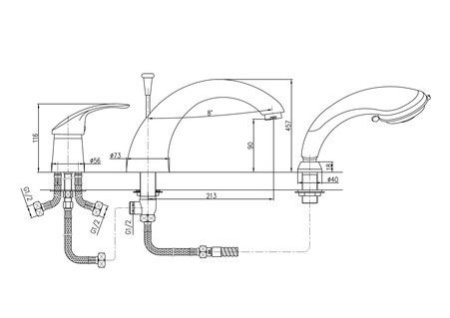 Смеситель для ванны Haiba HB1121