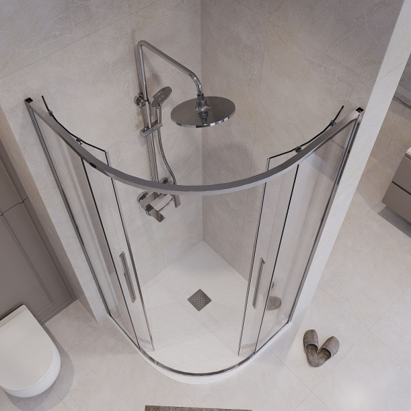 Душевое ограждение  Niagara Nova  NG-6626-34 (90*90*195) полукруг, двери раздвижные