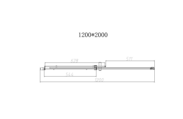 Душевая дверь Vincea Dice VDS-4D120CLB, 1200, черный, стекло прозрачное