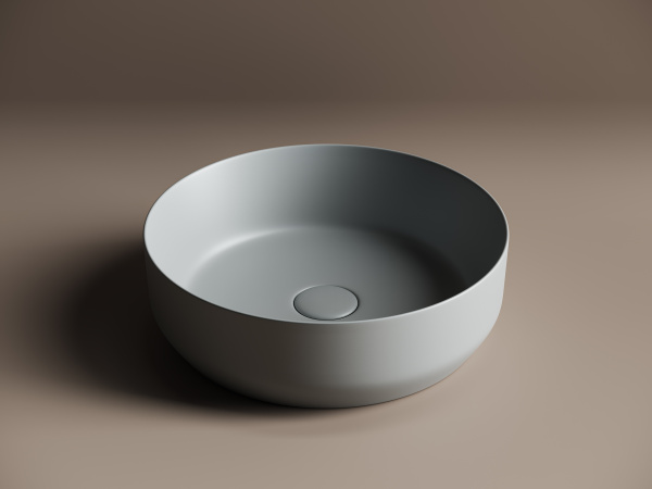 Умывальник Ceramicanova чаша накладная круглая (цвет Темный Антрацит Матовый)                            Element 390x390x120мм